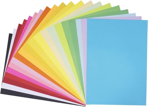 Kalanka-- A4 80 G/M² 20 Couleurs, 100 Feuilles De Papier Coloré Pour Photocopieur, Papier Coloré Pour Bricolage