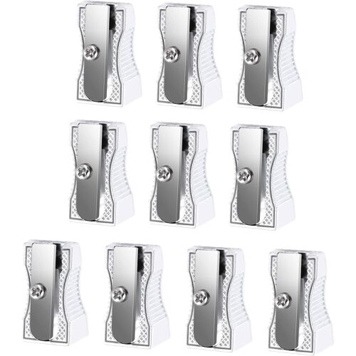KALANKA-Cobee Taille-Crayon Monotrou - 10 Pièces en Alliage d'Aluminium Mini Taille-Crayon en Métal pour Écoles, Bureaux, Art