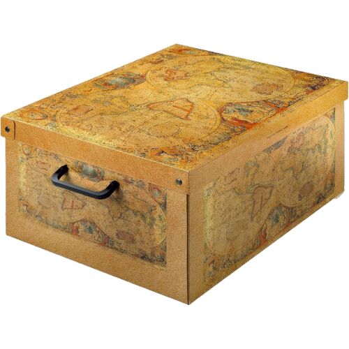KALANKA-Bauletto Marco Polo Boite de Rangement avec Couvercle, Boite en carton, Rangement Vetement, Meuble de Rangement Chambre, Bureau, Panier de Rangement, Organisateur Tiroir, Boite Cadeau,MEDIUM