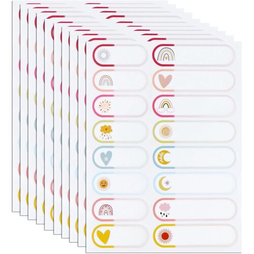 Kalanka-160 Étiquettes Autocollantes Personnalisées, Autocollants Nominatifs, Étiquettes Imperméables De Style Bohème, Adaptées Aux Fournitures Scolaires, Livres, Stylos Et Bouteilles