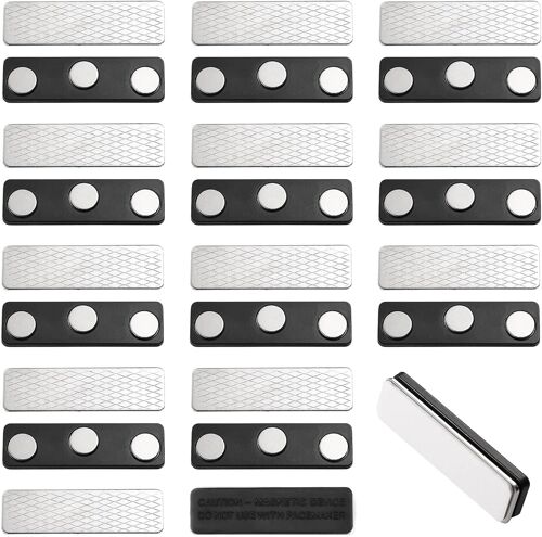 Kalanka-Lot De 12 Paires De Rideaux Magnétiques Avec Colle, Aimants Pour Rideaux, Étiquettes Nominatives, Accessoires De Store Occultant (45 X 13 Mm)