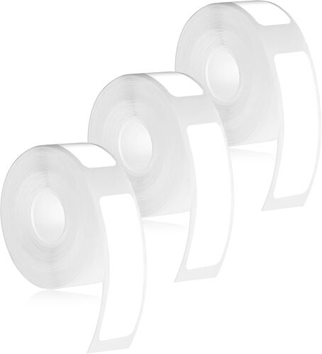 Kalanka-Lot De 3 Rouleaux D'étiquettes Blanches Pour Phomemo D30/D32/D35/Q30/Q30s/Q31 - 12 X 40 Mm - Ruban D'étiquettes Thermique - Papier D'impression Adapté Pour La Maison, Le Bureau, L'école - 160