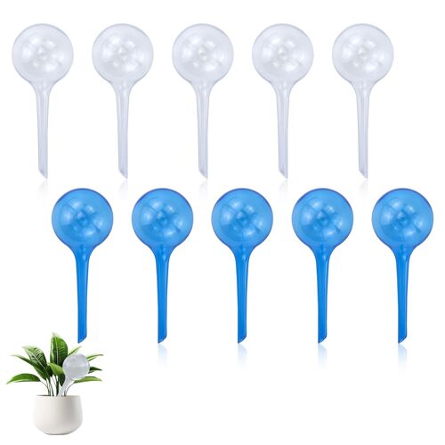 KALANKA-10 Pièce Globes d'Arrosage, Automatique Bulbes d'Arrosage Goutte à Goutte Bulbes pour d'Arrosage Automatiqulantes Arroser des Globes pour Arrosage Plante Interieur Fleurs Jardin(Transparent e