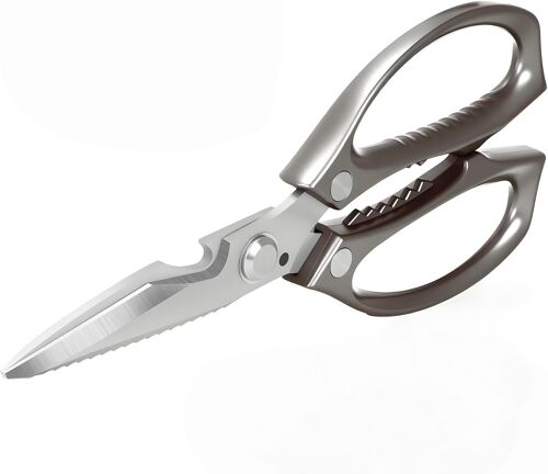 Kalanka-Ciseaux À Os De Pouletcombine Des Cisailles À Os Précises, Des Ciseaux À Poisson, Des Ciseaux À Légumes Et Des Ciseaux Multifonctions Dans Un Design Robuste En Acier Inoxydable.
