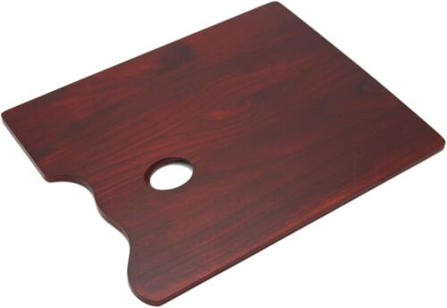 KALANKA-Palette de mélange en bois pour peinture à l'huile et acrylique - 30 x 40 cm - Rectangulaire - Avec trou de préhension - Foncé - Pour les artistes pour peindre et mélanger les couleurs