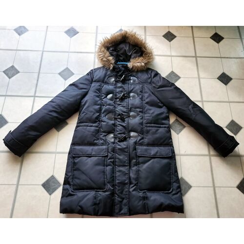 Mint&berry ¿ Manteau Parka Bleu Marine Noir À Capuche Automne-Hiver Esprit Bomber T40