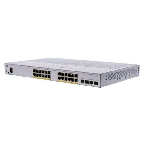 Cisco Business 250 Series CBS250-24P-4X - Commutateur - C3 - intelligent - 24 x 10/100/1000 (PoE+) + 4 x 10 Gigabit SFP+ - Montable sur rack - PoE+ (195 W)