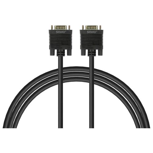 Savio Cl-202 câble VGA 1,8 m VGA (D-Sub) Noir
