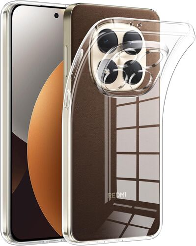 ELVORIX-Coque pour Xiaomi Redmi Note 15 Pro+ Plus 5G, Ultra Transparent Silicone en Gel TPU Souple pour Redmi Note 15 Pro Plus Couqe, Antichoc Anti-Jaune Etui Bumper