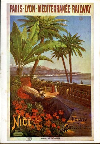 Carte Postale Paris - Lyon - Méditerranée - Railway Nice