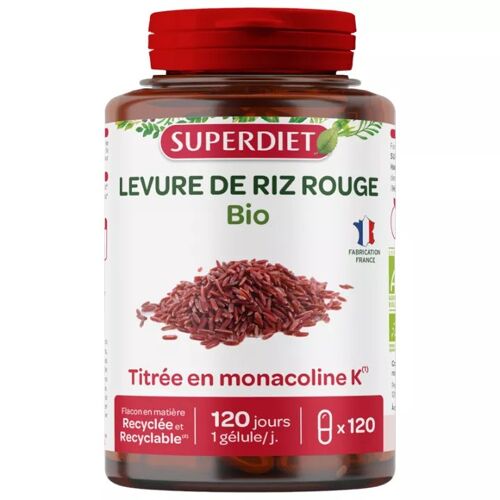 Superdiet Levure Riz Rouge Bio 120 Gélules 