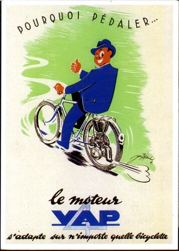 Carte Postale Moteur Vap Adaptable Sur N'Importe Quelle Bicyclette