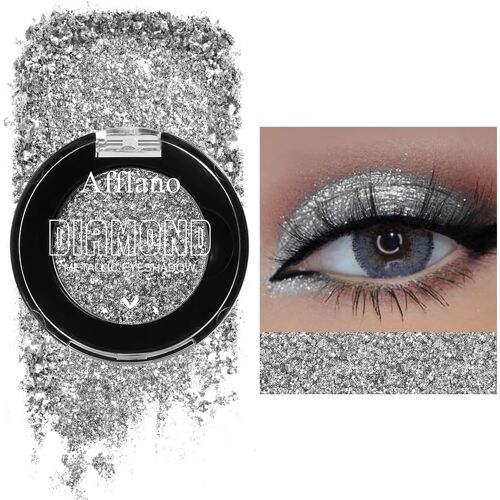 Kalanka-Ombre À Paupières À Paillettes Gris Argenté, Poudre Pressée En Métal Argenté, Ombre À Paupières Scintillante, Hautement Pigmentée Et Imperméable, Longue Tenue, Végétalien Et Sans Talc #11 