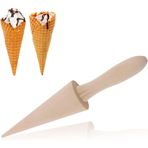 KALANKA-cone glace c, cone cornet de glace,Moule à Cônes En Bois,Cônes Forme Moule en Bois Moule de Cornets de Crème Glacées pour Bricolage Pâtisserie Dessert Cuisson Décoration Accessoires