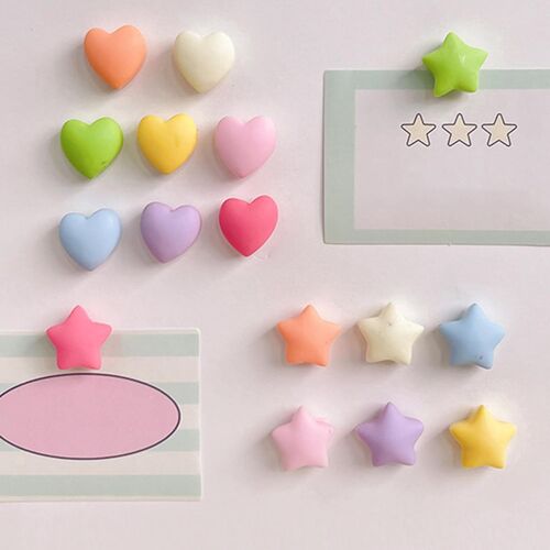 KALANKA-32 pièces Aimants Frigo C?ur étoiles, Magnet Frigo Mignons 3D pour Réfrigérateur Aimants Décoratifs Colorés, Petit Aimant pour Photos et Notes, Tableau Blanc, Aimant décoration de la Maison