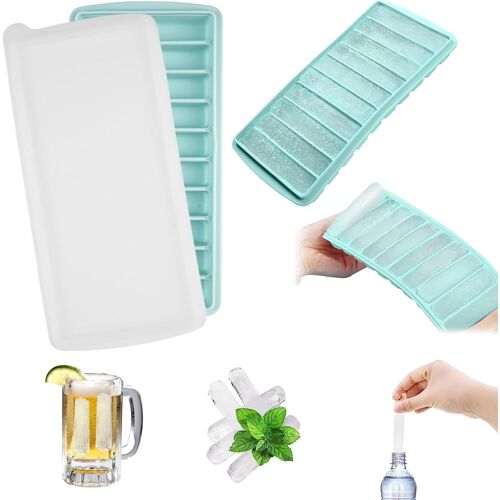 Kalanka-Bac A Glacons Silicone Pour Bouteilles Certifiés Lfgb Et Sans Bpa Reutilisable Avec Couvercle, Bac À Glaçons Silicone, Moule À Glaçons Fabrication De Bouteilles De Boissons Fraîches Portable