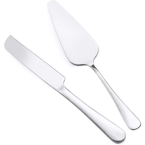 Kalanka-Pelle A Tarte Spatule Tarte, Coupe Gateau Patisserie Argent, Ensemble De Couteaux À Gâteau De Mariage En Acier Inoxydable, Idéal Pour Mariage Et Fête Et Anniversaire