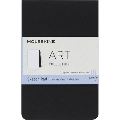 Kalanka-9 X 14 Cm Pocket Size Art Sketchbook, Paper For Pencils, Charcoal, Pens, Fountain Pens And Markers Soft Cover, Colour Black, 48 Pages