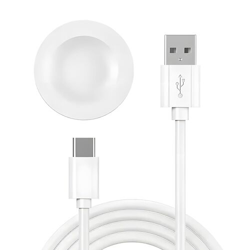KALANKA-Chargeur Magnétique Compatible avec Huawei Watch GT Series 2/3/4/5, Watch 3/4/Ultimate/D2, Station de Charge Portable avec Câble USB A 1M, Blanc, Chargeur de Remplacement Sécurisé