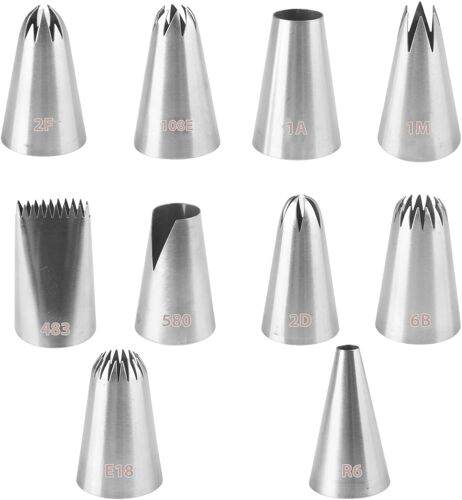Kalanka-10pcs Grosse Douille Patisserie Professionnelle Grosse Douille Cannelée Pour Embout Poche Churro Donuts Décoration De Cupcakes Et De Muffins
