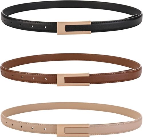 Kalanka-Ceinture Femme Classique Ceinture En Cuir Ceintures Fines Elégantes Simple Belt Ceinture Réglable Pour Jeans Pantalon Robe Décor Casual 105cm