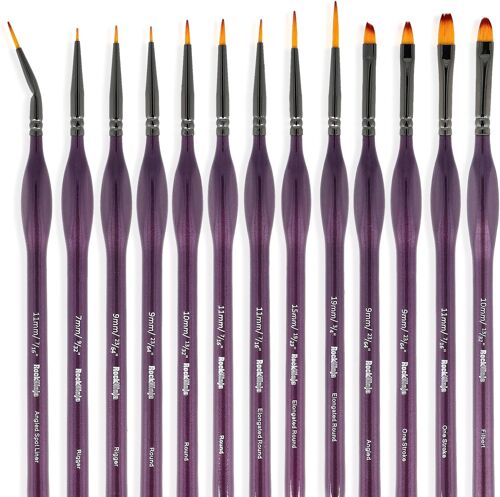 Kalanka-Pinceaux Peinture Professionnels Détail Pinceaux Pour Acrylique Huile Aquarelle Nail Art Pinceau De Détail Ensemble,13 Pièces.