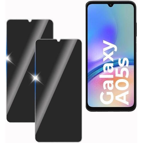 KALANKA-2 Pièce Anti-Espion Verre Trempé Protecteur pour Samsung Galaxy A05s, 9H Dureté Privacy Film en Verre Trempé, Anti-Rayures, Anti-Espion Confidentialité Protection Verre, Sans Bulles