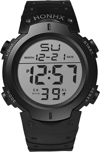 Kalanka-Montre D'arbitre Numérique Noire Avec Chronomètre, Compte À Rebours Et Alarme