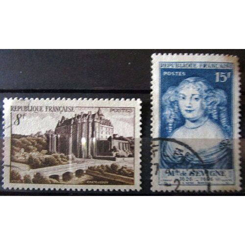 1950. Série Complète F873 À F874: Châteaudun Et Me De Sévigné.