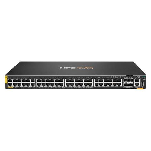 HPE Aruba Networking CX 6200F 48G Class 4 PoE 4SFP 740W Switch - Commutateur - distance max. d'empilage de 10 km - C3 - Géré - 48 x 10/100/1000 (PoE+) + 4 x 100/1000 SFP - de l'avant et du côté vers l'arrière - Montable sur rack - PoE+ (740 W) -...