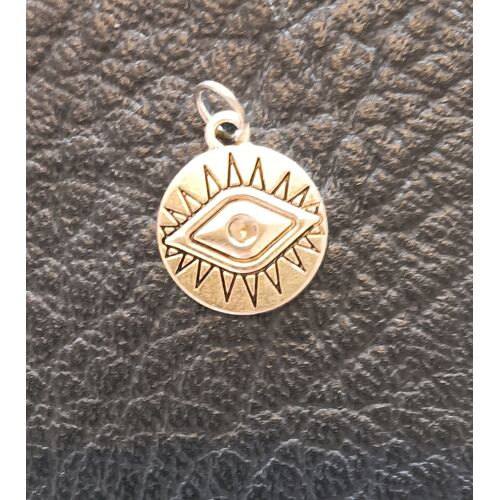 Collier Et Pendentif ?il Rond, Bijou Fantaisie Ésotérique, Accessore De Mode À Pas Cher.