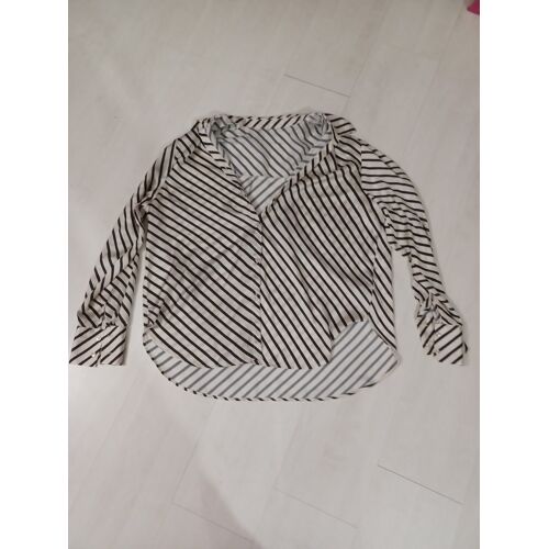 Chemise Femme Rayée Noir Et Blanc Taille 46