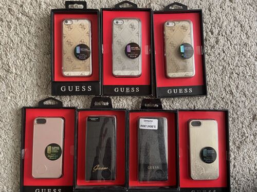 Lot 7 Coques Guess iPhone 5 / 5S / SE - Neuves - Authentiques - Luxe