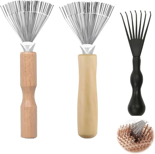 Kalanka-3 Pcs Nettoyage Brosse À Cheveux,Peigne Nettoyants Tapis Enlever À Cheveux Peigne Brosse De Barbier Pour Entretien Outil Salon Et Saleté Et Les Peluches Poussière Bain Tapis Domicile Entretie 