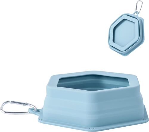 Kalanka-Gamelles Pliable En Silicone Pour Chien Gamelle De Voyage Pour Chiens Et Chat, Gamelle Anti-Débordement Pour Chiens Bols De Chien Polygonal Créatifaccessoires De Voyage Pour Animal De Compagn
