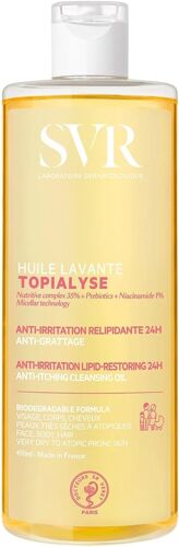 Kalanka-- Topialyse Huile Lavante - Huile Nettoyante Relipidante Anti-Grattage 24h - Pour Peaux Sèches À Atopiques - Omégas 3-6-9, Niacinamide, Prébiotiques - 400ml 