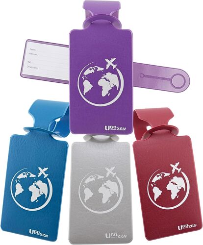 KALANKA-UGOZEN Lot 4 Étiquettes de Bagage Luxéo. Lot Fun