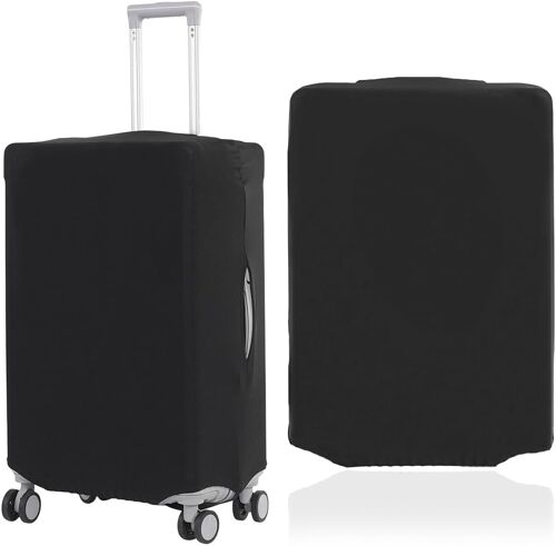 KALANKA-1 Pcs Housse Valise, Housse de Valise Protection Housse, Elastique Housse Valise Protection, pour Valise de Voyage en Elastique pour Bagage de Bagage Cover Protection Valise Noir, 22-24 Pouce