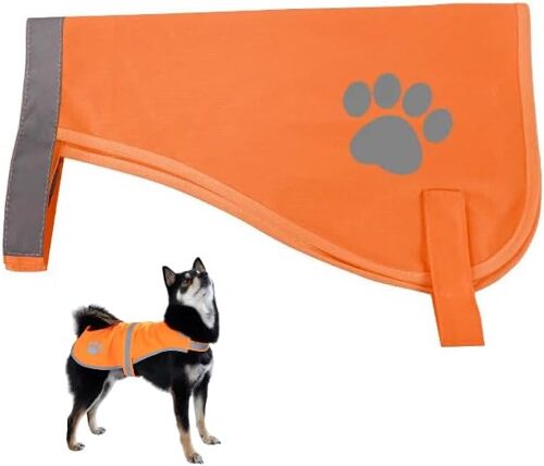 Kalanka-Gilet Réfléchissant Pour Chien,Chiens Sécurité Harnais Vestes,Haute Visibilité Vêtements Petit Grands Chiens Pour Protéger Votre Animal De Compagnie Des Voitures Et Des Accidents De Chasse(Or