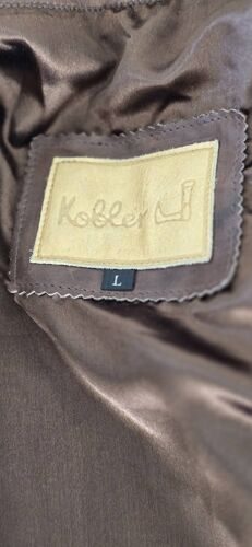 Veste De Collection Kobler - Cuir Véritable Peint À La Main - Taille L
