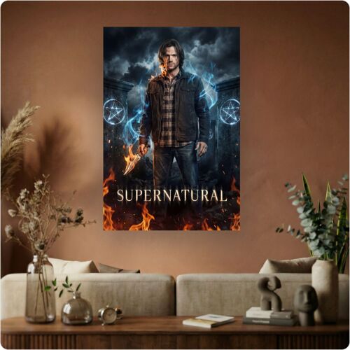 Affiche Série “Supernatural” Poster Cinéma Déco Murale Fantastique Collection A3 Sans Cadre