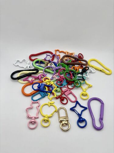 Lot De 50 Fermoirs Y Porte Clé Métal Coloré 