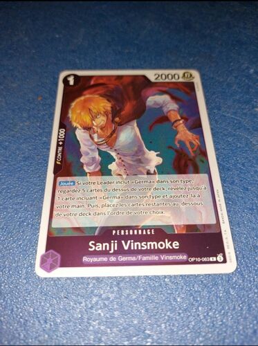 Sanji Vinsmoke Op10 063 Carte Card One Piece