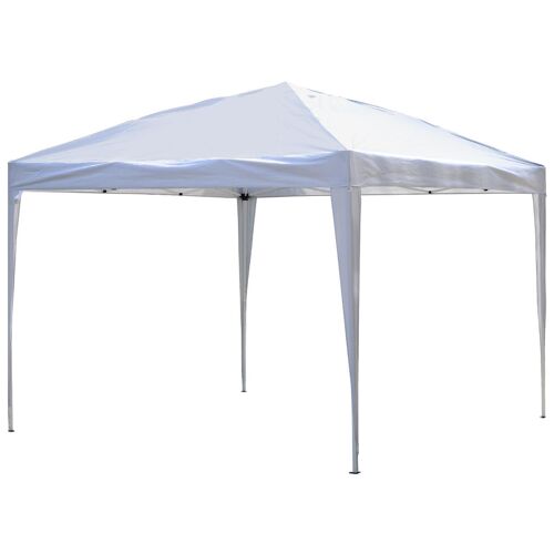 Tonnelle Barnum De Jardin Pliant Anti-Uv + Sac De Transport Acier Oxford 3 X 3 X 2,55 M Blanc