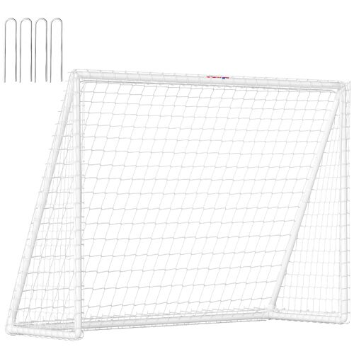 But De Football Cage De Foot But Futsal - Dim. 2,4l X 0,9l X 1,8h M - Pvc Blanc