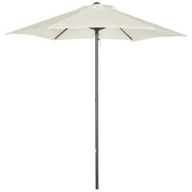 Parasol Droit De Jardin Balcon Terrasse Grande Taille Toile Polyester 160 G/M? ? 1,96 X 2h M M?T Alu Beige
