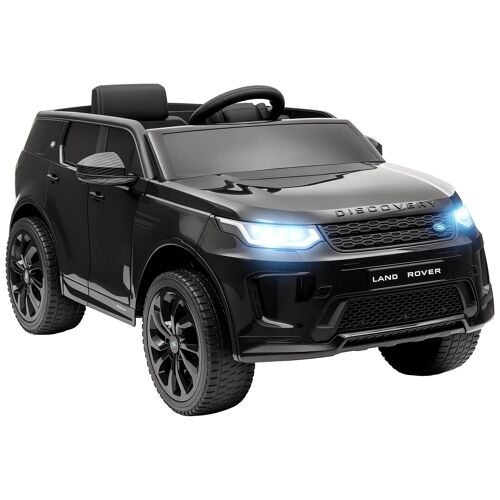 Voiture Électrique Enfant Licence Officielle Land Rover Discovery Sport - 12v, 5km/H Max. - Nombreux Effets - Télécommande - Noir