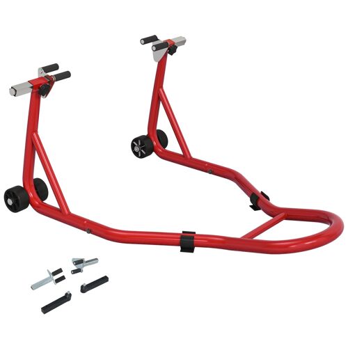 Béquille D'atelier Moto Avant Leve Moto Support Pour Moto Avec Bras Oscillant En U Et En L, Support Universel De Levage Pour Atelier En Acier Rouge