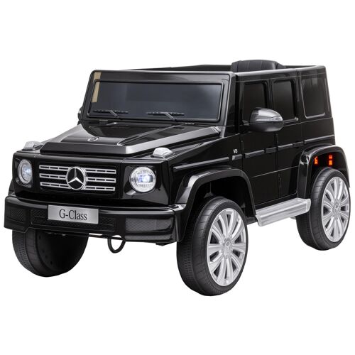 Voiture Électrique Enfant Mercedes Benz Classe G 12v - V. Max. 5km/H - Télécommande, Effets Sonores, Lumineux - Noir