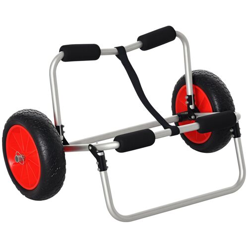 Chariot Sit On Top Kayak Chariot De Transport Pliable Pour Bateaux Canoë Ou Kayak Charge Max. 90 Kg Alu. Mousse Antidérapante